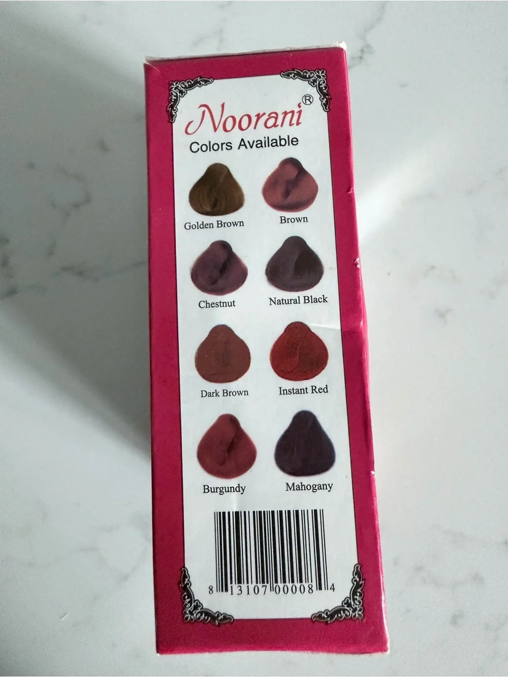 Noorani Burgundy Henna Hair Color - Rich Burgundy 6 packs